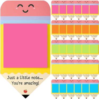 Imagem de Fuyoooo 50 blocos de notas adesivas de boas-vindas para estudantes 7,6 x 7,6 cm com cartões, presentes de volta às aulas, bloco de notas autoadesivo, 5 cores brilhantes para professores, crianças