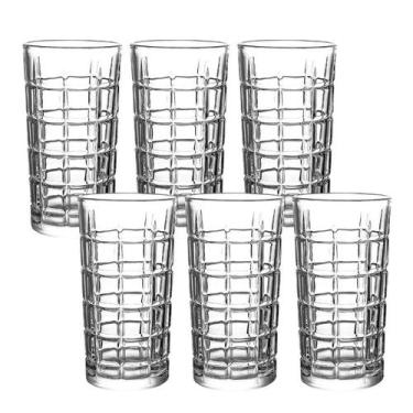 Imagem de Jogo 6 Copo De Vidro Alto Long Drink 380ml Cristal Drinkware - Haüskra