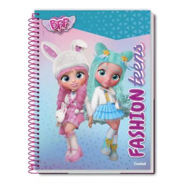 Imagem de Caderno Espiral 80 Fls 1 Matéria Bff Fashion Teens Credeal