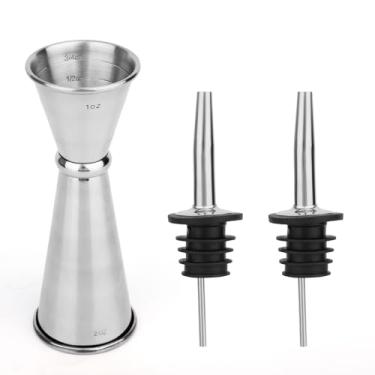 Imagem de Coqueteleira para Barmen, Coqueteleira Bar 2oz 1oz Aço Inoxidável Jigger Dupla Medição Bebidas Japonesas com Doseadores Medidor Bebidas Ferramenta Barmen com Medidores Internos