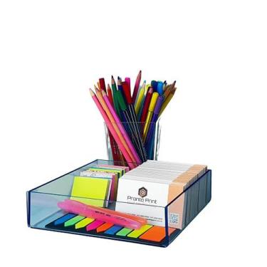 Imagem de Bandeja Organizadora em Acrílico 3mm  Azul com transparência (18,5 x 1