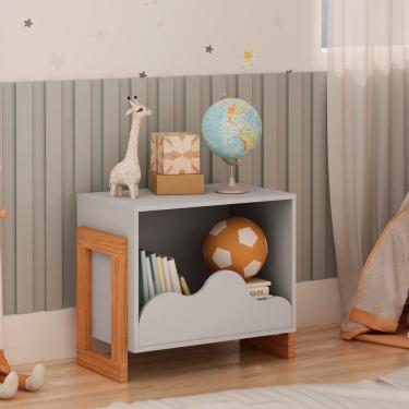 Imagem de Mesa de Cabeceira Multiuso Infantil Genialflex Nuvem com 65,3cm de largura - Fendi