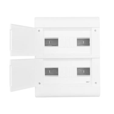 Imagem de Quadro De Distribuicao Embutir Tampa Branca 24 Minidisjuntores - Steck