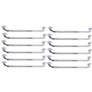 Imagem de Barra De Apoio 80cm Aço Inox Kit 12 Uni Box Idoso Cadeirante Acessibil