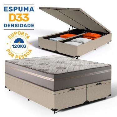 Imagem de Cama Box Baú com Colchão de Espuma D33 Millenium One Face Queen 158cm 