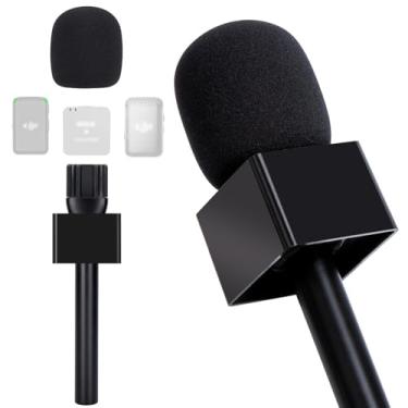 Imagem de SUNMON Cabo de microfone Rode Wireless GO I/II/Pro DJI Mic 1/2, adaptador de microfone Rode Interview portátil com caixa de cubo de entrevista, bandeiras de microfone, adaptador de microfone sem fio