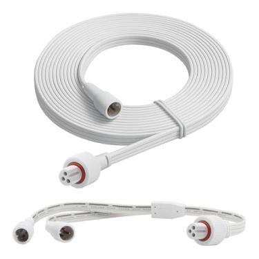 Imagem de Cabo de extensão externo de 2 m para luzes Govee, cabo divisor em Y IP68 impermeável de 3 pinos, fio de iluminação permanente para decoração de pátio, jardim, telhado, quintal