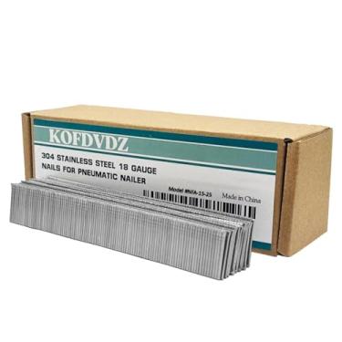Imagem de Kofdvdz Pregos Brad 18GA, pregos de aço inoxidável 304 com acabamento pequeno para pistolas pneumáticas e elétricas, convenientes para uma variedade de projetos de trabalho (1 polegada - 4000 peças))