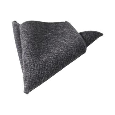 Imagem de Lenço De Bolso Xadrez De Lã Para Moda Masculina, Padrão Espinha De Pei