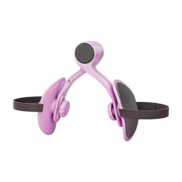 Imagem de Fenteer Exercitador de coxa, equipamento para exercícios de pernas para homens e mulheres, dispositivo de treinamento de quadril leve e giratório 360, Roxo