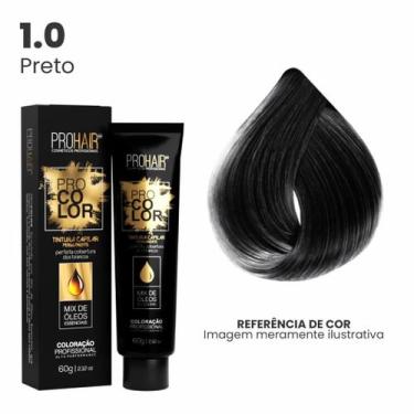 Imagem de Coloração Profissional 60g Pro Color - PROHAIR, 1.0 Preto