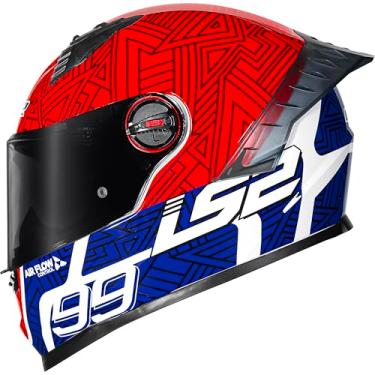 Imagem de Capacete Ls2 FF358 Pro Tiempo - White Red Blue 56/S