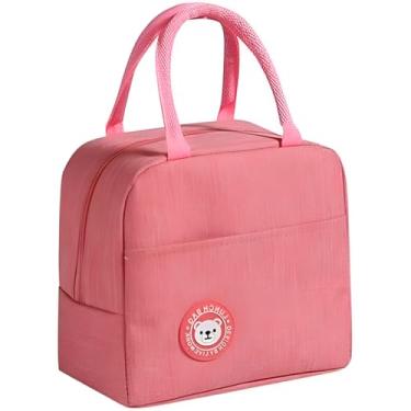 Imagem de Bolsa Térmica para Marmita, 4L, 23x20x14cm, Alça de Mão (Rosa)