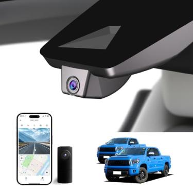 Imagem de KBSYNT Câmera veicular 4K e traseira 1080P para Toyota Tundra 2017-2021 e Sequoia 2017-2022 Limited SR5 Platinum TRD Pro, vídeo WiFi 2160P de alta definição, sensor G, gravação em loop, cartão de 128