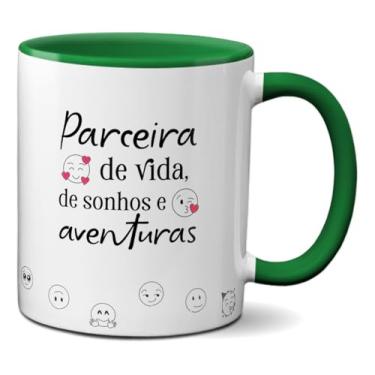 Imagem de Caneca Para Amiga Parceira De Vida Sonhos E Aventuras (Verde)