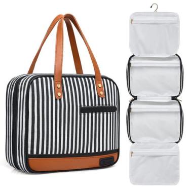 Imagem de Bolsa de higiene Bosidu, organizador de maquiagem de viagem resistente