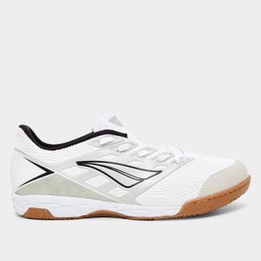 Imagem de Chuteira Futsal Penalty Viento Y-1 Unissex, Branco, Cinza, 40