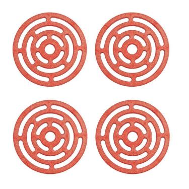 Imagem de Kit 4Un Descanso De Panela Aparador Redondo Vermelho