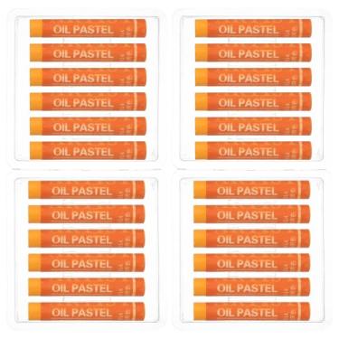 Imagem de PATIKIL Pastéis a óleo amarelo laranja, 24 peças de giz de cera de óleo macio, pastéis cremosos, materiais de arte em bastão para pintura de arte, desenho, mistura de graffiti para iniciantes e