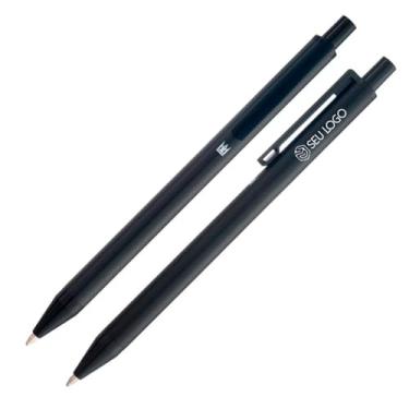 Imagem de Caneta Crown Metalic Personalizada Gravação Nome Logo Presente Leve Bonita Esferografica Diversas Cores (Preto)