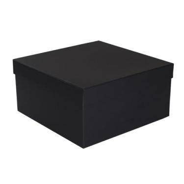 Imagem de Caixa de Presente Cartonada Rígida Premium 25x25x10 cm (Preto)