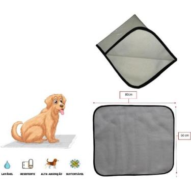 Imagem de Tapete Lavável Higiênico Pet, Tam M, 60X80 Cm, 05 Unidades - Shelby Mo