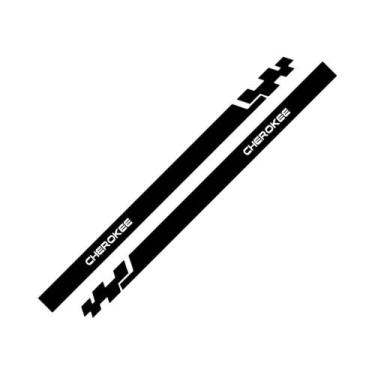 Imagem de Adesivos Laterais Para Porta De Carro Jeep Cherokee Commander Compass 