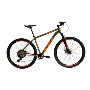 Imagem de Bicicleta Aro 29 Ksx Sd7 12v Garfo Com Trava K7 11/50 Freios Hidráulicos Kit 1x12 - Verde/laranja Tam. 15
