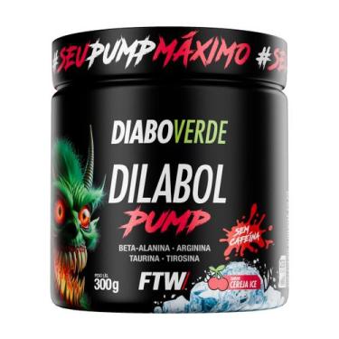 Imagem de Dilabol Pump Pré Treino Pote 300g Ftw Diabo Verde, Cereja Ice