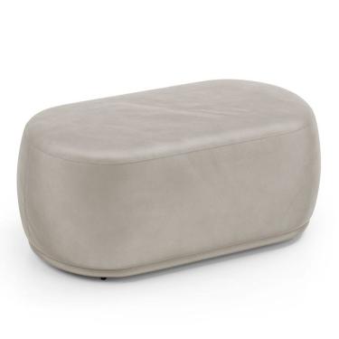 Imagem de Puff Decorativo Orgânico Living Molly 02 Lugares Veludo Bege - Abmaza