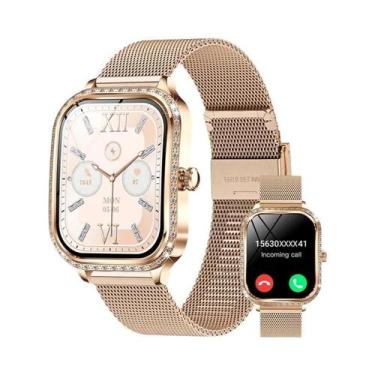 Imagem de Relógio Inteligente Feminino Monitor De Frequência Cardíaca E Pressão 