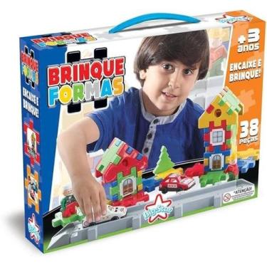 Imagem de Blocos de Montar Brinque Formas com Carrinhos Big Star