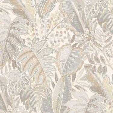 Imagem de Papel De Parede Ciara Folhagem Branco A64201