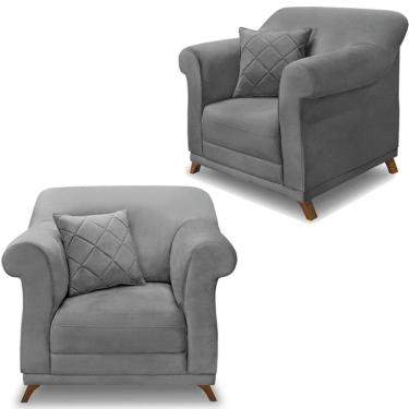 Imagem de Kit 2 Poltronas Decorativas Retro Polo Veludo 2938 Ezz