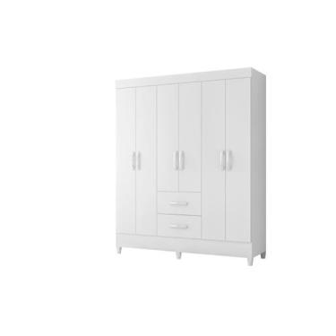 Imagem de Guarda Roupa Casal 6 Portas com 2 Gavetas Planejado Maleiro Moderno Co