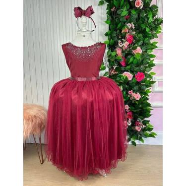 Imagem de Vestido Infantil Longo Regata Marsala - Coleção Enjoy, Falu red, 4