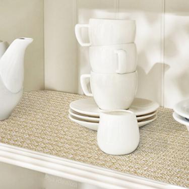 Imagem de Forro Armário Gaveta Prateleira Tricot Bege 3 Metro X 60cm