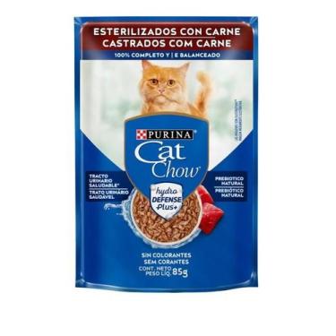 Imagem de Ração Úmida Cat Chow Castrados Carne 85g - Purina