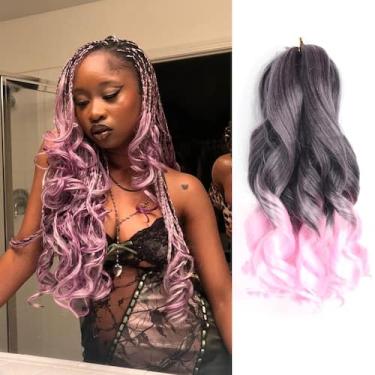 Imagem de French Curly Braiding Hair Lianzi de 18 polegadas, 8 pacotes para mulh