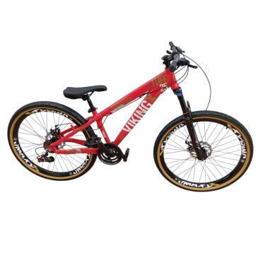 Imagem de Bicicleta 26 VikingX T25 24v Freio Mecanico Comum Pneu Aro 26 Balão Faixa Amarela-Unissex