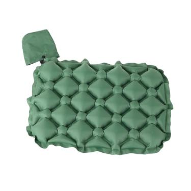 Imagem de Kokiya Almofada de assento inflável, tapete para cadeira de escritório, portátil, respirável, almofada de assento de ar para acampamento, de de ar para, Verde