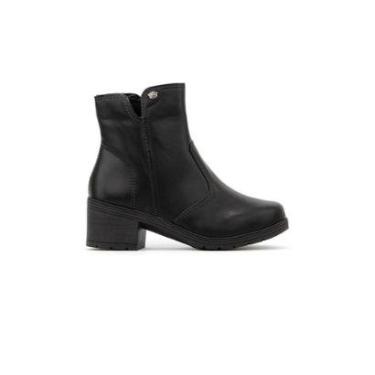 Imagem de Bota Cano Curto Pink Cats Tratorada Preto-Feminino