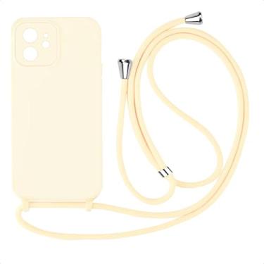 Imagem de Case Capa Capinha Facility Com Cordão Alça Para iPhone 11 (Amarelo Claro)