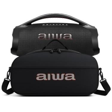 Imagem de Bolsa Case Capa Bag Protetora Compatível Boombox Plus Aiwa, À Prova D'Água, Acolchoado com Alças de Mão e Ombro Regulável, Acolchoado, Estampa Premium, Impermeável Bolso para Carregador e Acessórios