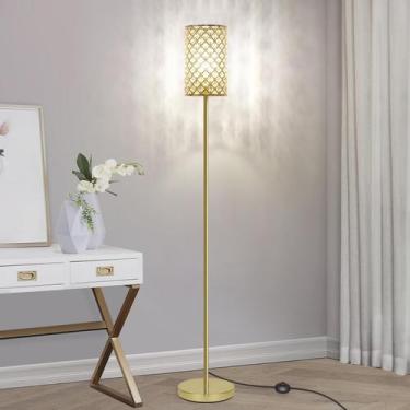 Imagem de Luminária de chão Seaside Village Gold Crystal Shade E26 Base