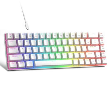 Imagem de Teclado mecânico para jogos MageGee Portable 60% RGB Red Switch