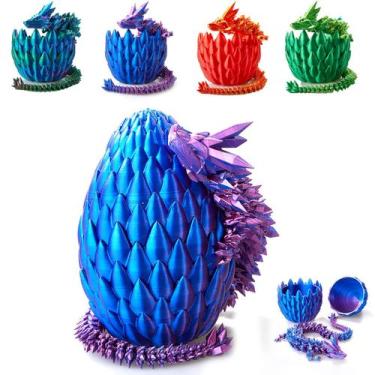 Imagem de Dragon Egg, dragão de cristal impresso em 3D, 15 cm para decoração de 