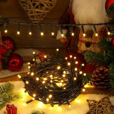 Imagem de Pisca Arroz Branco Decoração de Natal 127V 100 lâmpadas 3,5m - lumina