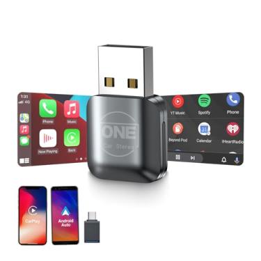 Imagem de Mini adaptador automotivo sem fio CarPlay Android 2025, fácil configuração, converte CarPlay com fio para iOS 10+, Fast Stable 5.8GHz Wi-Fi USB Car Play Dongle Plug & Play (Z1A-25)