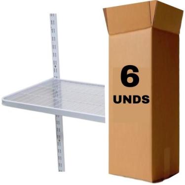 Imagem de Caixa Com 6 Prateleiras 60X30CM Branco - Casa Expressa